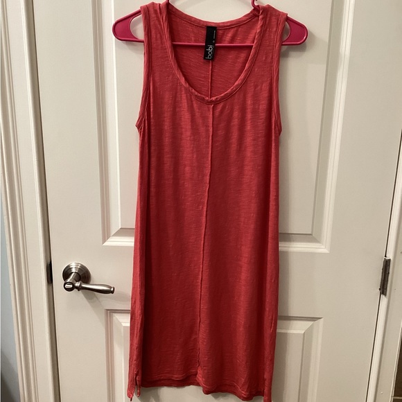 💫Bobi Scoop Neck Slub Cotton Tank Dress, Raspberry, Small, Gently used! - Picture 5 of 14